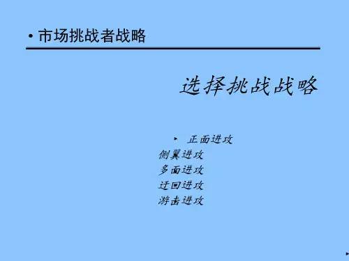 市场挑战者战略