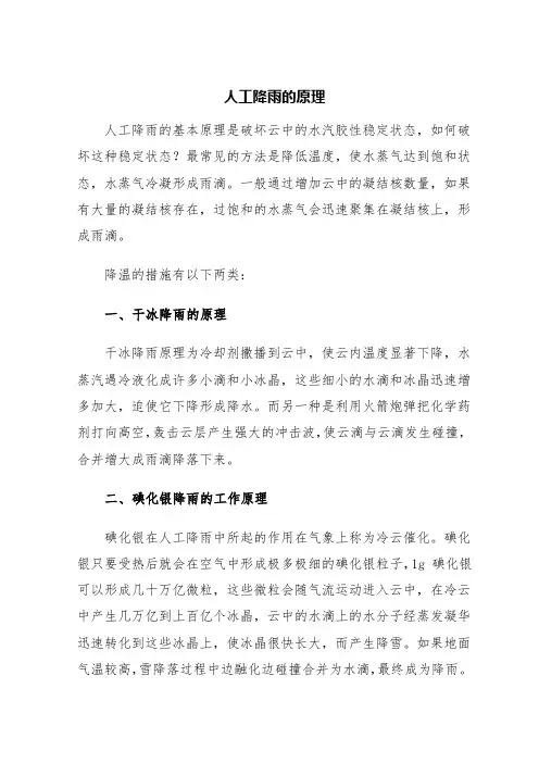 人工降雨的原理