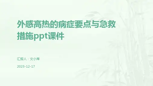 外感高热的病症要点与急救措施ppt课件