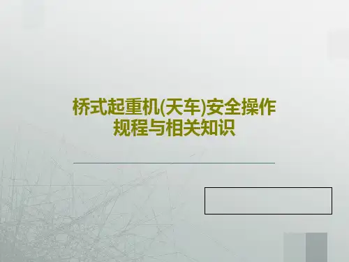 桥式起重机(天车)安全操作规程与相关知识49页PPT