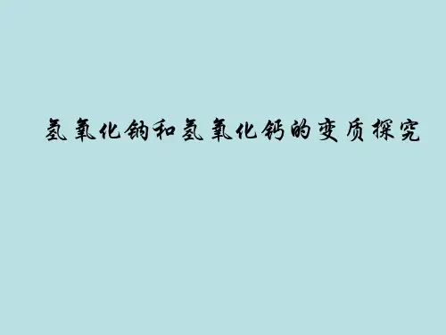 中考化学专题复习：氢氧化钠和氢氧化钙的变质探究(共26张PPT)