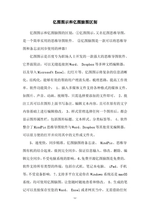 亿图图示和亿图脑图区别