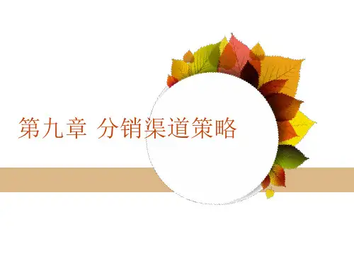 分销渠道策略讲义(ppt 34页)