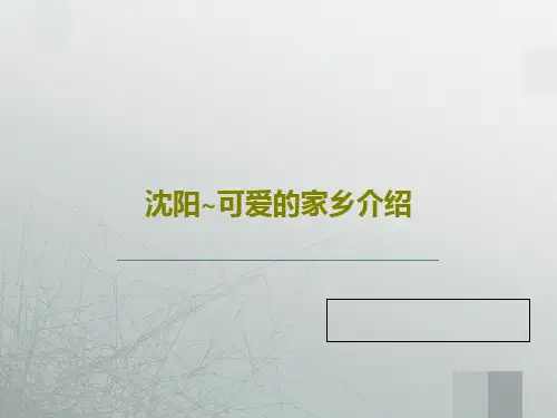 沈阳~可爱的家乡介绍22页PPT