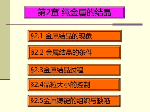 第2章纯金属的结晶