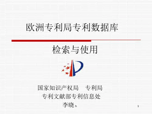 欧洲专利局专利数据库检索与使用