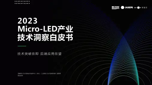 2023Micro-LED产业技术洞察白皮书-预览版