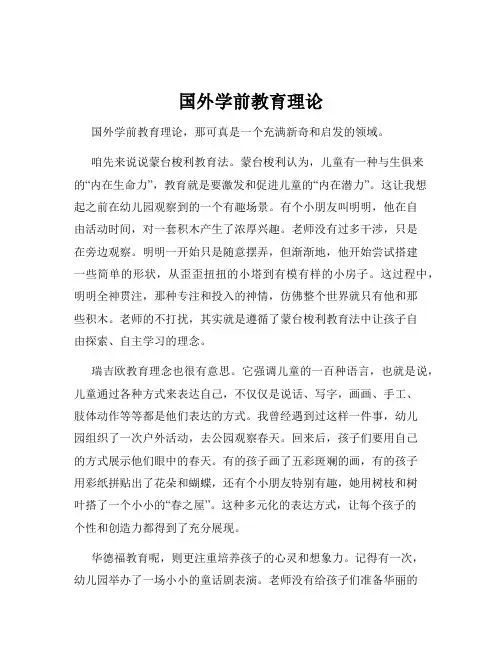 国外学前教育理论