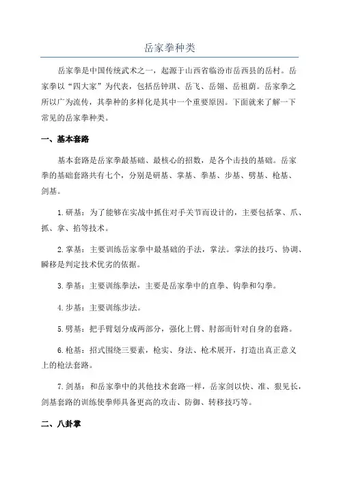 岳家拳种类