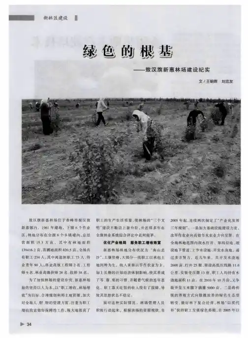 绿色的根基——敖汉旗新惠林场建设纪实