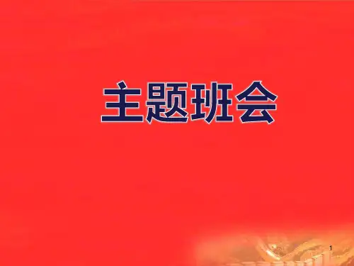 红色精神主题班会PPT课件