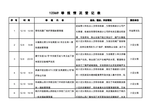 12369 举报情况登记表