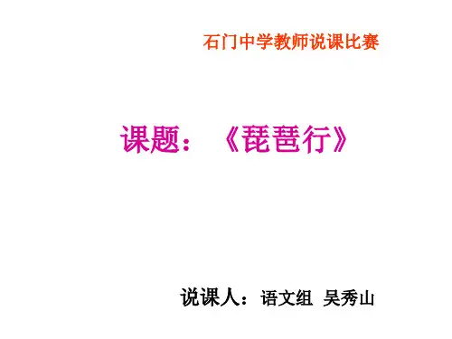 高一语文琵琶行2(新编201910)