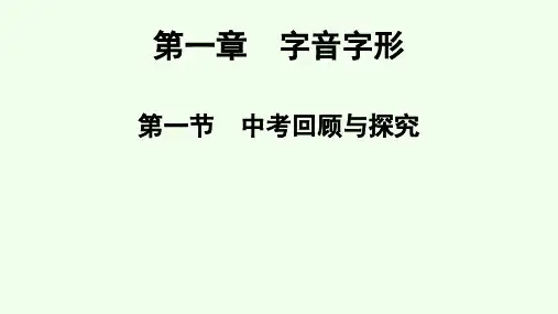 2021年广东省深圳市中考语文基础过关复习：字音字节中考回顾与探究课件(共18张PPT)