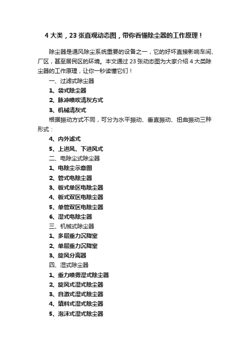 4大类，23张直观动态图，带你看懂除尘器的工作原理！
