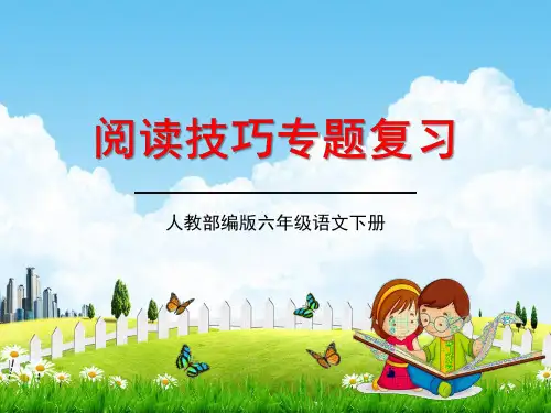 人教部编版小升初语文《阅读技巧专题总复习》精品教学课件PPT优秀课件