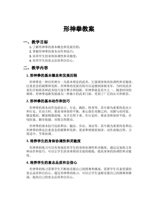 形神拳教案