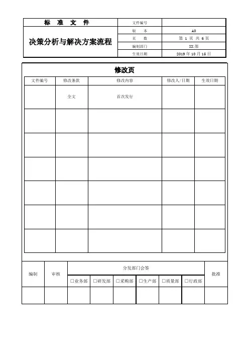 决策分析与解决方案流程