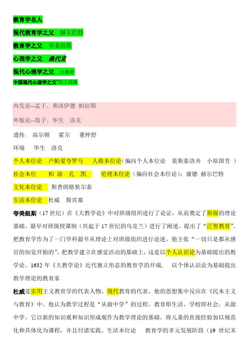 教育心理学名人