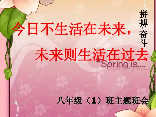 八年级主题班会PPT