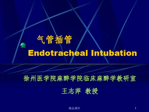第四章 气管插管PPT课件