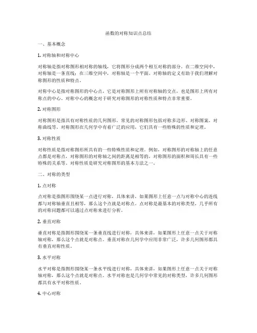 函数的对称知识点总结