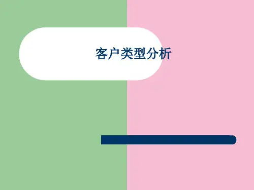 客户类型分析ppt课件