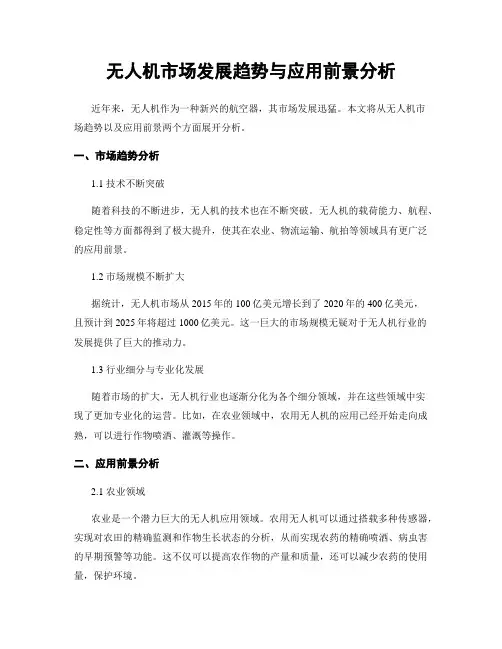 无人机市场发展趋势与应用前景分析