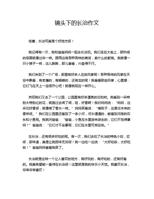 镜头下的长治作文