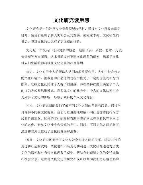 文化研究读后感
