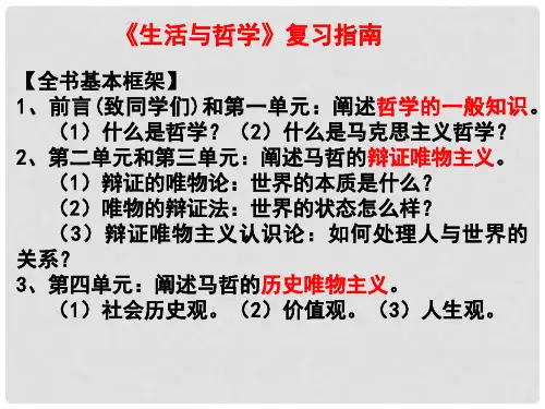 高中政治 第一单元《生活智慧与时代精神》精品课件 新人教版必修4