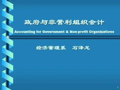 政府与非营利组织会计 第一章
