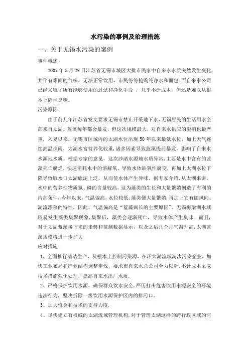 水污染案例分析