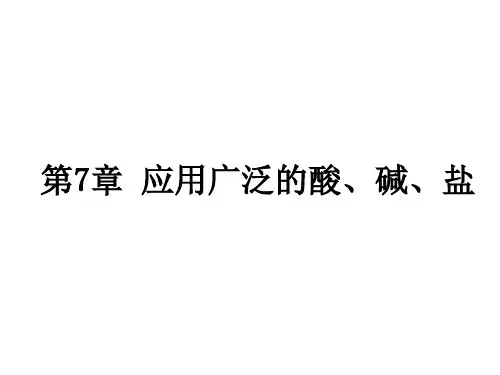 九年级化学沪教版(全国)下册《溶液的酸碱性》课件