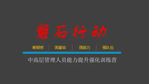 中高层管理人员能力提升训练营(磐石行动)