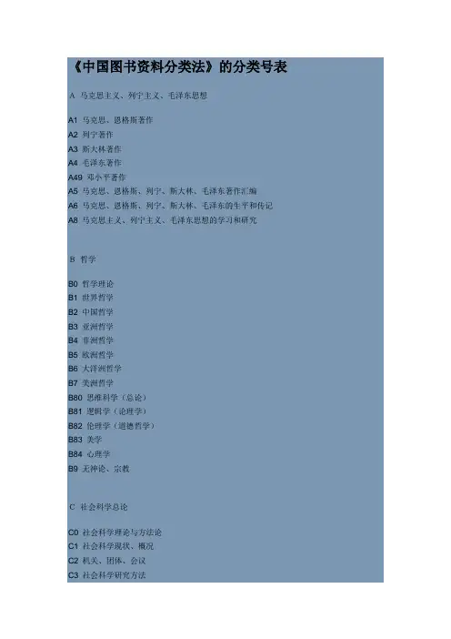 中国图书资料分类法