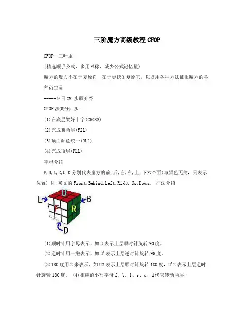 三阶魔方高级教程CFOP