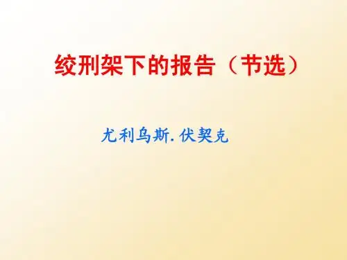 绞刑架下的报告   徐