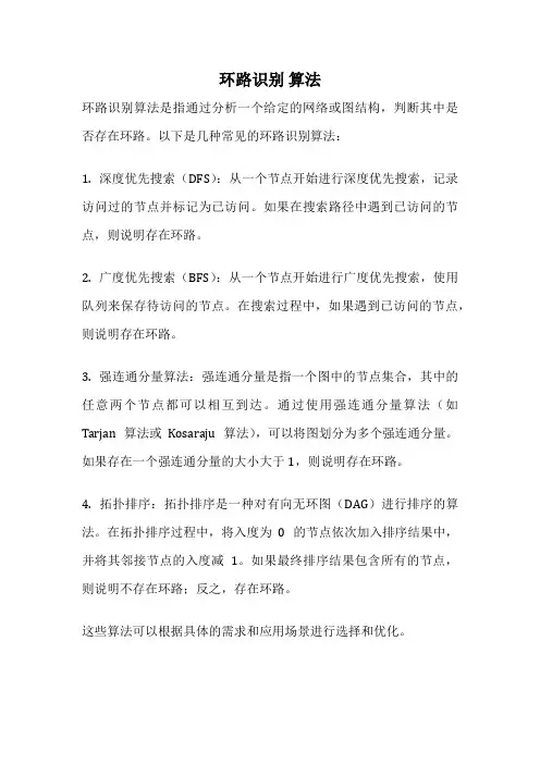 环路识别 算法