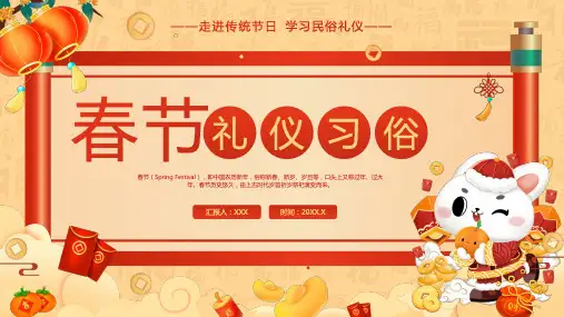 春节礼仪习俗PPT