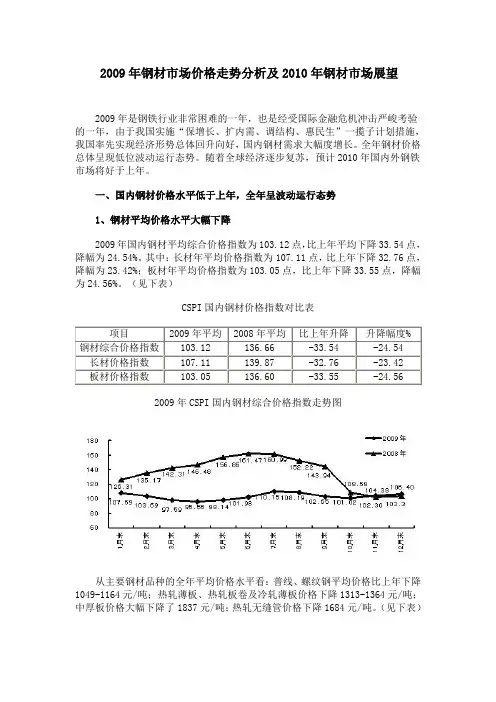 09年钢材价格走势分析