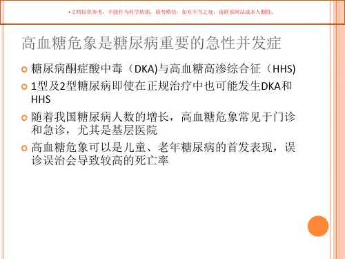 中国高血糖危象诊疗和治疗指南培训课件