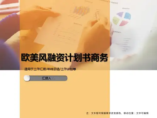 欧美风融资计划书商务PPT模板