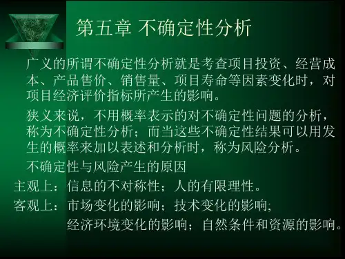 技经第五章 不确定性分析