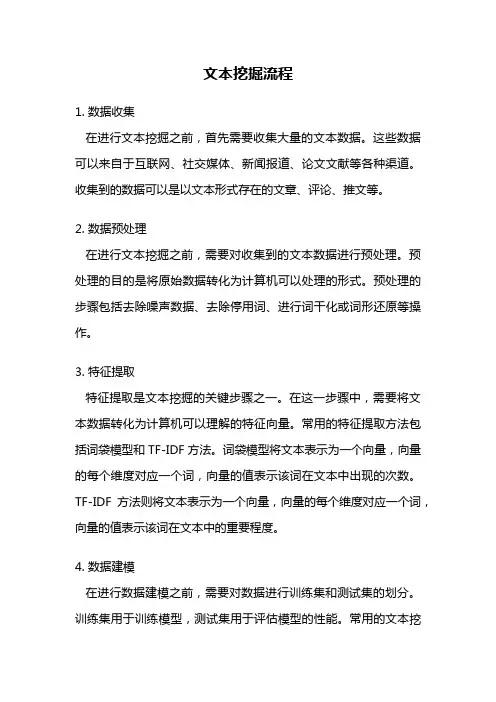 文本挖掘流程