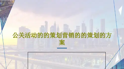 公关活动的的策划营销的的策划的方案共29页PPT