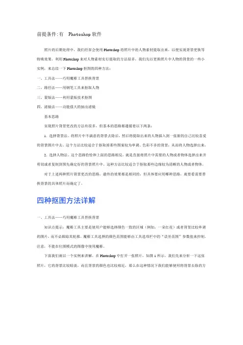 四种抠图法用PS更换背景照片