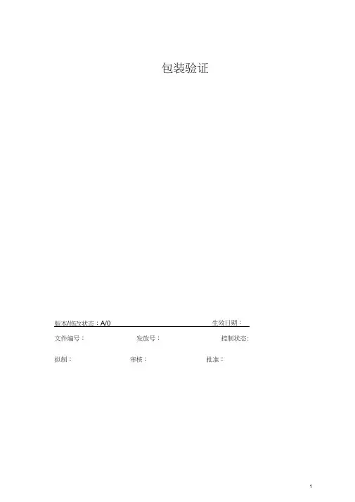 验证报告(包装)