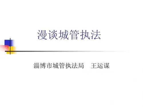 漫谈城管执法
