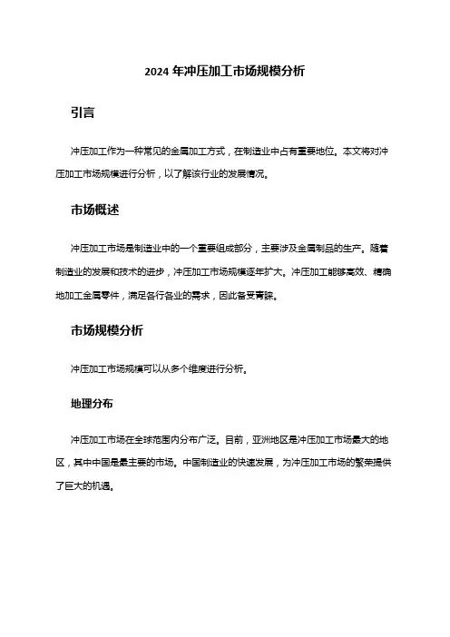 2024年冲压加工市场规模分析
